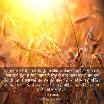 Picture 03 - 2 ਇਤਿਹਾਸ 29:34 PANIRV - ਪਰ ਜਾਜਕ ਥੋੜੇ ਜਿਹੇ - Bible Verse Picture