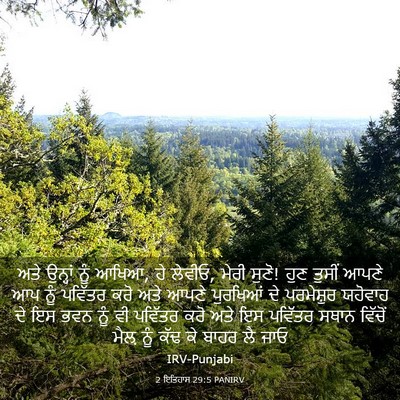 Picture 03 - 2 ਇਤਿਹਾਸ 29:5 PANIRV - ਅਤੇ ਉਨ੍ਹਾਂ ਨੂੰ - Bible Verse Picture
