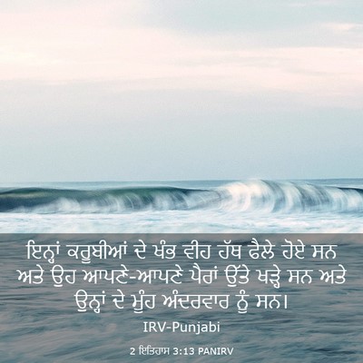 Picture 03 - 2 ਇਤਿਹਾਸ 3:13 PANIRV - ਇਨ੍ਹਾਂ ਕਰੂਬੀਆਂ ਦੇ - Bible Verse Picture