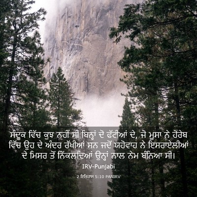 Picture 03 - 2 ਇਤਿਹਾਸ 5:10 PANIRV - ਸੰਦੂਕ ਵਿੱਚ ਕੁਝ - Bible Verse Picture