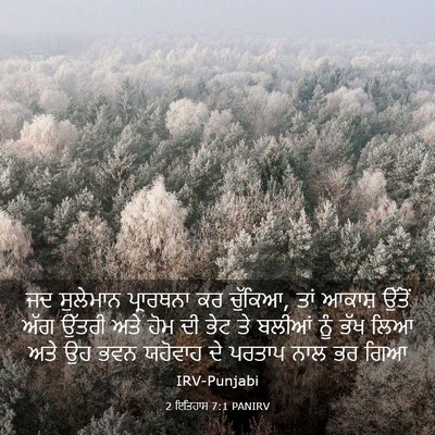 Picture 03 - 2 ਇਤਿਹਾਸ 7:1 PANIRV - ਜਦ ਸੁਲੇਮਾਨ - Bible Verse Picture