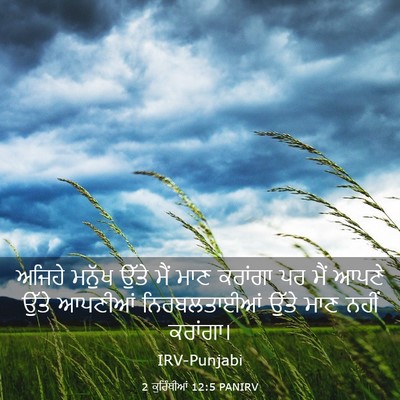 Picture 03 - 2 ਕੁਰਿੰਥੀਆਂ 12:5 PANIRV - ਅਜਿਹੇ ਮਨੁੱਖ ਉੱਤੇ - Bible Verse Picture