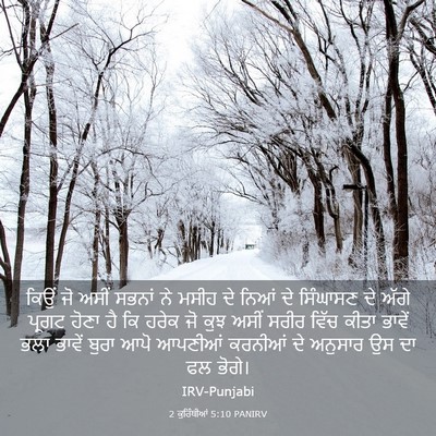 Picture 03 - 2 ਕੁਰਿੰਥੀਆਂ 5:10 PANIRV - ਕਿਉਂ ਜੋ ਅਸੀਂ ਸਭਨਾਂ - Bible Verse Picture
