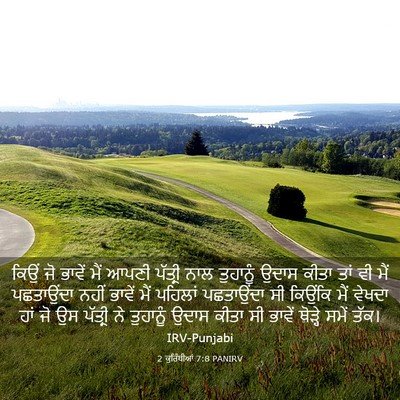 Picture 03 - 2 ਕੁਰਿੰਥੀਆਂ 7:8 PANIRV - ਕਿਉਂ ਜੋ ਭਾਵੇਂ ਮੈਂ - Bible Verse Picture