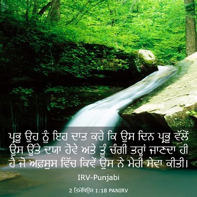 Picture 03 - 2 ਤਿਮੋਥਿਉਸ 1:18 PANIRV - ਪ੍ਰਭੂ ਉਹ ਨੂੰ ਇਹ ਦਾਤ - Bible Verse Picture