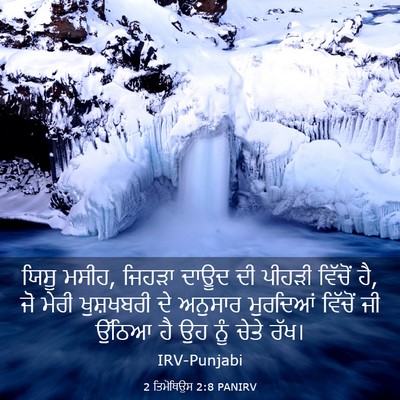 Picture 03 - 2 ਤਿਮੋਥਿਉਸ 2:8 PANIRV - ਯਿਸੂ ਮਸੀਹ, ਜਿਹੜਾ - Bible Verse Picture