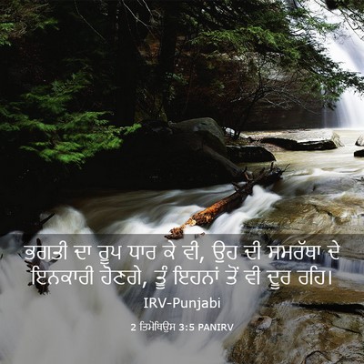 Picture 03 - 2 ਤਿਮੋਥਿਉਸ 3:5 PANIRV - ਭਗਤੀ ਦਾ ਰੂਪ ਧਾਰ ਕੇ - Bible Verse Picture