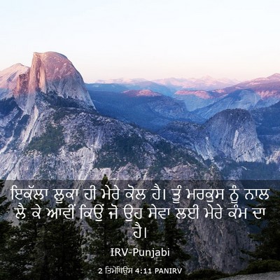 Picture 03 - 2 ਤਿਮੋਥਿਉਸ 4:11 PANIRV - ਇਕੱਲਾ ਲੂਕਾ ਹੀ ਮੇਰੇ - Bible Verse Picture