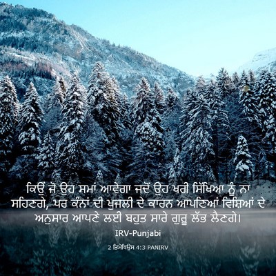 Picture 03 - 2 ਤਿਮੋਥਿਉਸ 4:3 PANIRV - ਕਿਉਂ ਜੋ ਉਹ ਸਮਾਂ - Bible Verse Picture