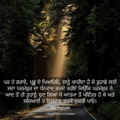 Picture 03 - 2 ਥੱਸਲੁਨੀਕੀਆਂ 2:13 PANIRV - ਪਰ ਹੇ ਭਰਾਵੋ, ਪ੍ਰਭੂ - Bible Verse Picture