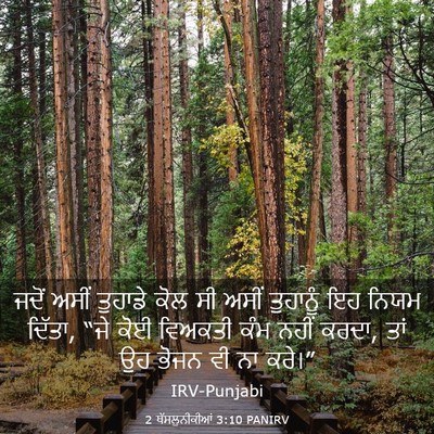 Picture 03 - 2 ਥੱਸਲੁਨੀਕੀਆਂ 3:10 PANIRV - ਜਦੋਂ ਅਸੀਂ ਤੁਹਾਡੇ - Bible Verse Picture