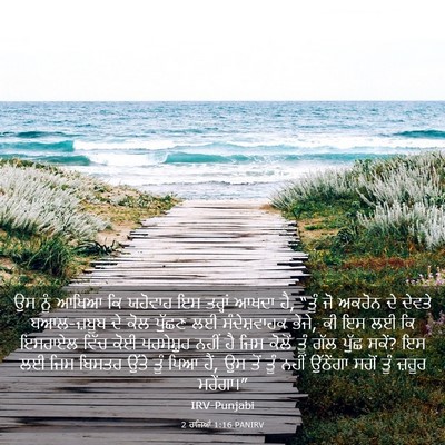 Picture 03 - 2 ਰਾਜਿਆਂ 1:16 PANIRV - ਉਸ ਨੂੰ ਆਖਿਆ ਕਿ - Bible Verse Picture