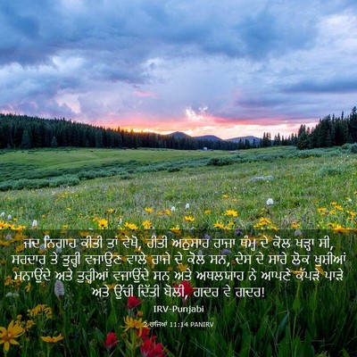 Picture 03 - 2 ਰਾਜਿਆਂ 11:14 PANIRV - ਜਦ ਨਿਗਾਹ ਕੀਤੀ ਤਾਂ - Bible Verse Picture