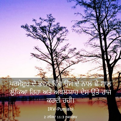 Picture 03 - 2 ਰਾਜਿਆਂ 11:3 PANIRV - ਪਰਮੇਸ਼ੁਰ ਦੇ ਭਵਨ - Bible Verse Picture