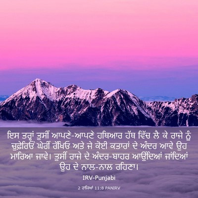 Picture 03 - 2 ਰਾਜਿਆਂ 11:8 PANIRV - ਇਸ ਤਰ੍ਹਾਂ ਤੁਸੀਂ - Bible Verse Picture