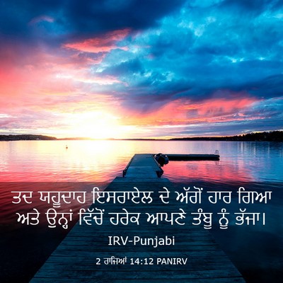 Picture 03 - 2 ਰਾਜਿਆਂ 14:12 PANIRV - ਤਦ ਯਹੂਦਾਹ ਇਸਰਾਏਲ - Bible Verse Picture