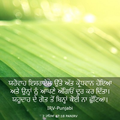 Picture 03 - 2 ਰਾਜਿਆਂ 17:18 PANIRV - ਯਹੋਵਾਹ ਇਸਰਾਏਲ - Bible Verse Picture