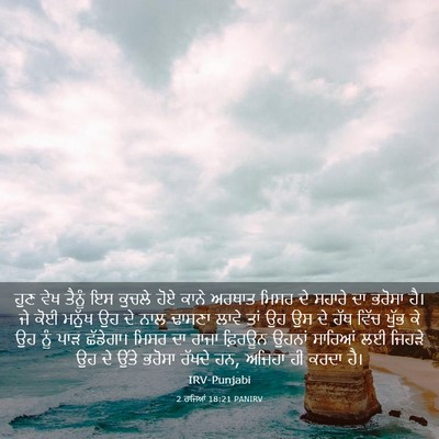 Picture 03 - 2 ਰਾਜਿਆਂ 18:21 PANIRV - ਹੁਣ ਵੇਖ ਤੈਨੂੰ ਇਸ - Bible Verse Picture