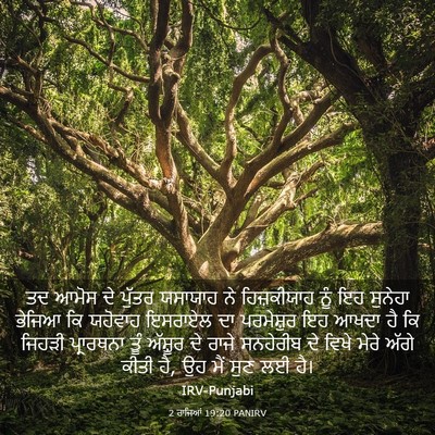 Picture 03 - 2 ਰਾਜਿਆਂ 19:20 PANIRV - ਤਦ ਆਮੋਸ ਦੇ ਪੁੱਤਰ - Bible Verse Picture
