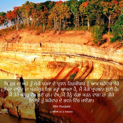 Picture 03 - 2 ਰਾਜਿਆਂ 20:5 PANIRV - ਕਿ ਮੁੜ ਜਾ ਅਤੇ ਤੂੰ - Bible Verse Picture
