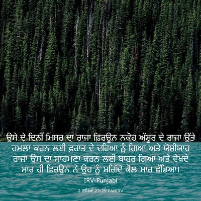 Picture 03 - 2 ਰਾਜਿਆਂ 23:29 PANIRV - ਉਸੇ ਦੇ ਦਿਨੀਂ ਮਿਸਰ - Bible Verse Picture