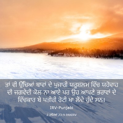 Picture 03 - 2 ਰਾਜਿਆਂ 23:9 PANIRV - ਤਾਂ ਵੀ ਉੱਚਿਆਂ - Bible Verse Picture