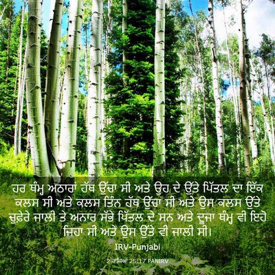 Picture 03 - 2 ਰਾਜਿਆਂ 25:17 PANIRV - ਹਰ ਥੰਮ੍ਹ ਅਠਾਰਾਂ - Bible Verse Picture
