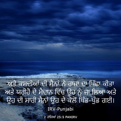 Picture 03 - 2 ਰਾਜਿਆਂ 25:5 PANIRV - ਅਤੇ ਕਸਦੀਆਂ ਦੀ - Bible Verse Picture