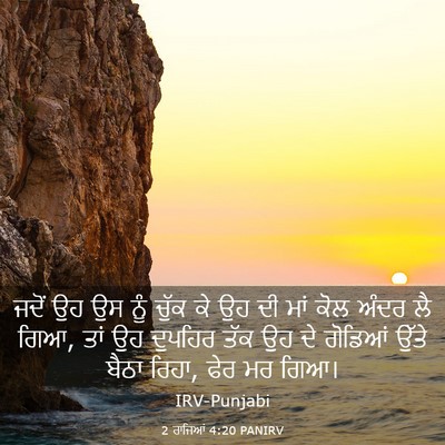 Picture 03 - 2 ਰਾਜਿਆਂ 4:20 PANIRV - ਜਦੋਂ ਉਹ ਉਸ ਨੂੰ ਚੁੱਕ - Bible Verse Picture