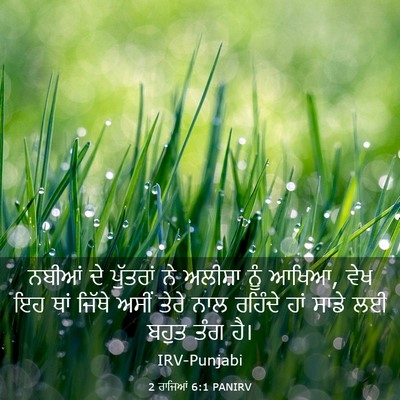 Picture 03 - 2 ਰਾਜਿਆਂ 6:1 PANIRV - ਨਬੀਆਂ ਦੇ ਪੁੱਤਰਾਂ - Bible Verse Picture
