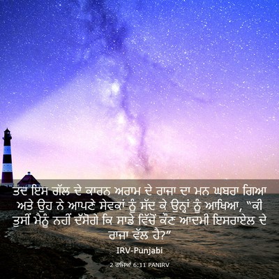Picture 03 - 2 ਰਾਜਿਆਂ 6:11 PANIRV - ਤਦ ਇਸ ਗੱਲ ਦੇ ਕਾਰਨ - Bible Verse Picture