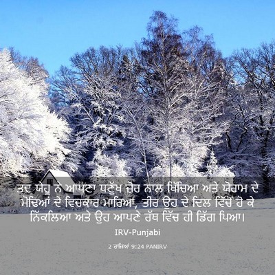 Picture 03 - 2 ਰਾਜਿਆਂ 9:24 PANIRV - ਤਦ ਯੇਹੂ ਨੇ ਆਪਣਾ - Bible Verse Picture