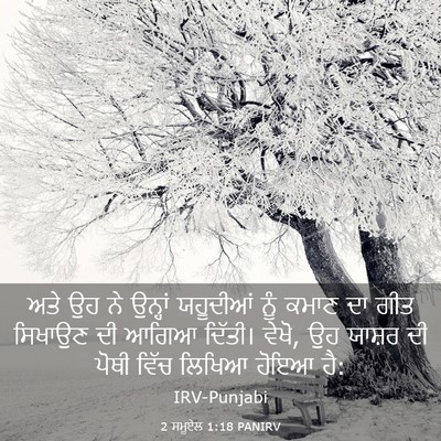 Picture 03 - 2 ਸਮੂਏਲ 1:18 PANIRV - ਅਤੇ ਉਹ ਨੇ ਉਨ੍ਹਾਂ - Bible Verse Picture