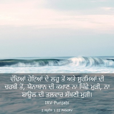 Picture 03 - 2 ਸਮੂਏਲ 1:22 PANIRV - ਵੱਢਿਆਂ ਹੋਇਆਂ ਦੇ - Bible Verse Picture