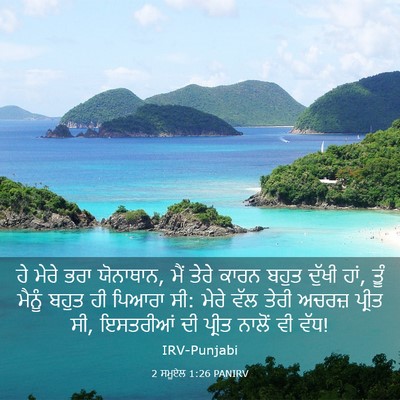 Picture 03 - 2 ਸਮੂਏਲ 1:26 PANIRV - ਹੇ ਮੇਰੇ ਭਰਾ - Bible Verse Picture