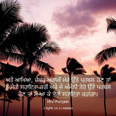 Picture 03 - 2 ਸਮੂਏਲ 10:11 PANIRV - ਅਤੇ ਆਖਿਆ, ਜੇਕਰ - Bible Verse Picture