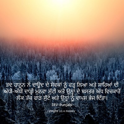 Picture 03 - 2 ਸਮੂਏਲ 10:4 PANIRV - ਤਦ ਹਾਨੂਨ ਨੇ ਦਾਊਦ ਦੇ - Bible Verse Picture