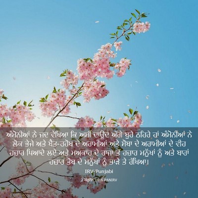Picture 03 - 2 ਸਮੂਏਲ 10:6 PANIRV - ਅੰਮੋਨੀਆਂ ਨੇ ਜਦ - Bible Verse Picture