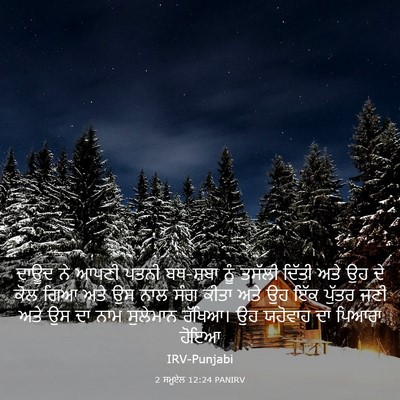 Picture 03 - 2 ਸਮੂਏਲ 12:24 PANIRV - ਦਾਊਦ ਨੇ ਆਪਣੀ ਪਤਨੀ - Bible Verse Picture