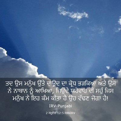 Picture 03 - 2 ਸਮੂਏਲ 12:5 PANIRV - ਤਦ ਉਸ ਮਨੁੱਖ ਉੱਤੇ - Bible Verse Picture