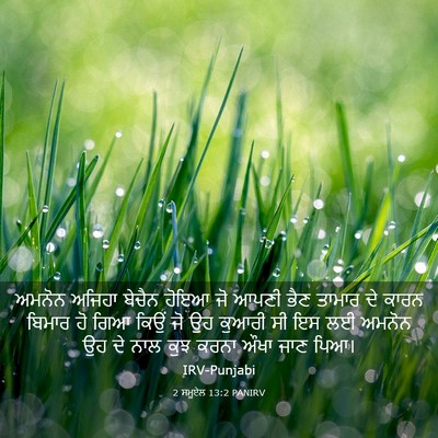 Picture 03 - 2 ਸਮੂਏਲ 13:2 PANIRV - ਅਮਨੋਨ ਅਜਿਹਾ ਬੇਚੈਨ - Bible Verse Picture