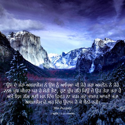 Picture 03 - 2 ਸਮੂਏਲ 13:20 PANIRV - ਉਸ ਦੇ ਭਰਾ ਅਬਸ਼ਾਲੋਮ - Bible Verse Picture