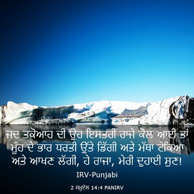 Picture 03 - 2 ਸਮੂਏਲ 14:4 PANIRV - ਜਦ ਤਕੋਆਹ ਦੀ ਉਹ - Bible Verse Picture
