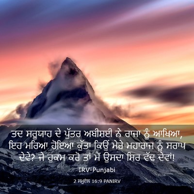 Picture 03 - 2 ਸਮੂਏਲ 16:9 PANIRV - ਤਦ ਸਰੂਯਾਹ ਦੇ ਪੁੱਤਰ - Bible Verse Picture