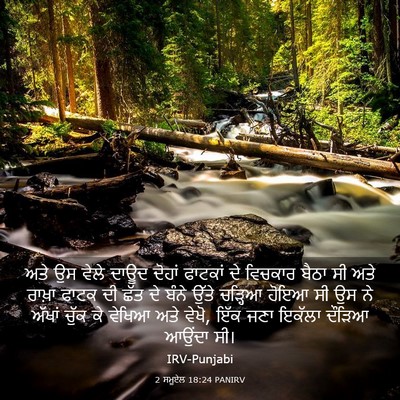 Picture 03 - 2 ਸਮੂਏਲ 18:24 PANIRV - ਅਤੇ ਉਸ ਵੇਲੇ ਦਾਊਦ - Bible Verse Picture