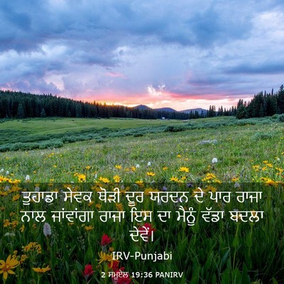 Picture 03 - 2 ਸਮੂਏਲ 19:36 PANIRV - ਤੁਹਾਡਾ ਸੇਵਕ ਥੋੜੀ - Bible Verse Picture