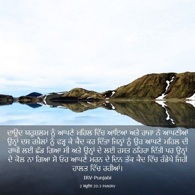Picture 03 - 2 ਸਮੂਏਲ 20:3 PANIRV - ਦਾਊਦ ਯਰੂਸ਼ਲਮ ਨੂੰ - Bible Verse Picture