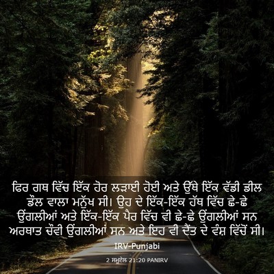 Picture 03 - 2 ਸਮੂਏਲ 21:20 PANIRV - ਫਿਰ ਗਥ ਵਿੱਚ ਇੱਕ ਹੋਰ - Bible Verse Picture
