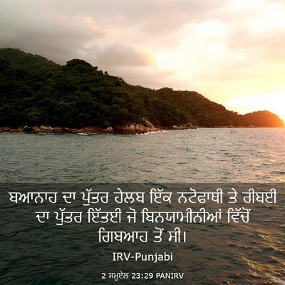 Picture 03 - 2 ਸਮੂਏਲ 23:29 PANIRV - ਬਆਨਾਹ ਦਾ ਪੁੱਤਰ - Bible Verse Picture