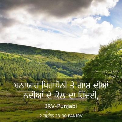Picture 03 - 2 ਸਮੂਏਲ 23:30 PANIRV - ਬਨਾਯਾਹ ਪਿਰਾਥੋਨੀ - Bible Verse Picture
